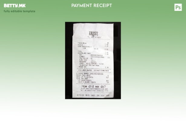 Модерен стил на Tesco шаблон за проверка за плаќање на мало